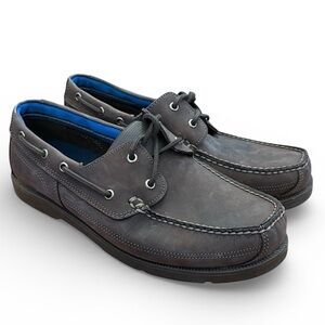 Timberland Boat Shoe 10.5W Dark Brown Nubuck Leather Gripstick Sole Deck A1G8C